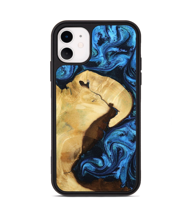 iPhone 11 Wood Phone Case - Leda (Blue, 799001)