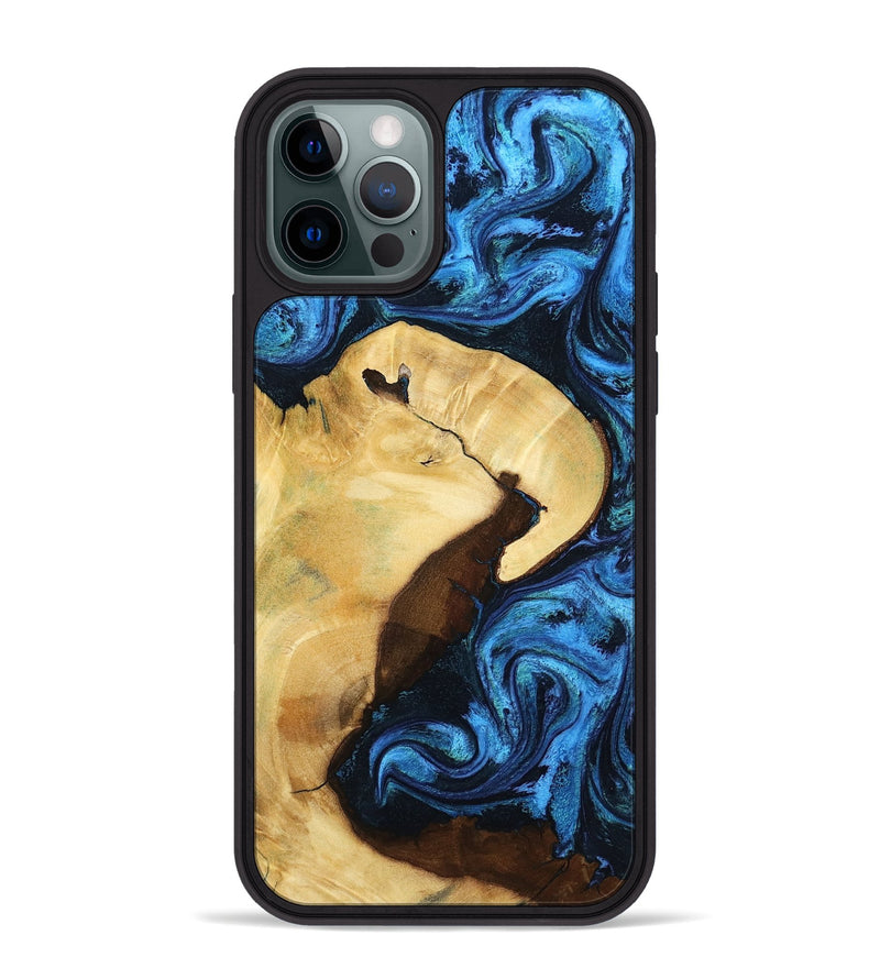 iPhone 12 Pro Max Wood Phone Case - Leda (Blue, 799001)