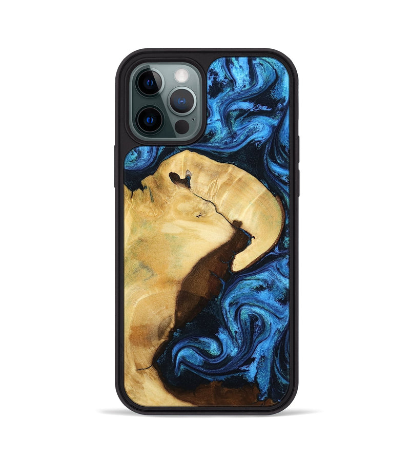 iPhone 12 Pro Wood Phone Case - Leda (Blue, 799001)