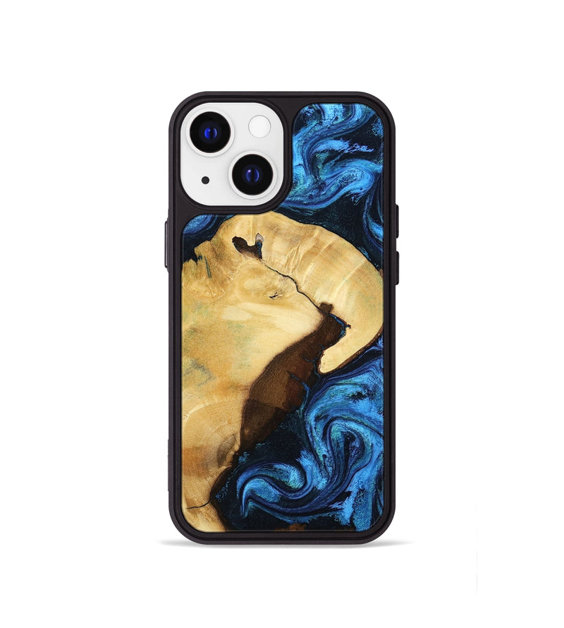 iPhone 13 mini Wood Phone Case - Leda (Blue, 799001)