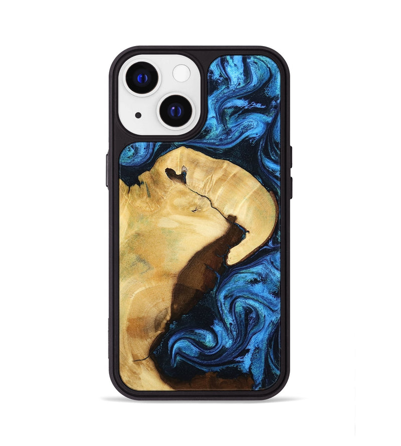 iPhone 13 Wood Phone Case - Leda (Blue, 799001)