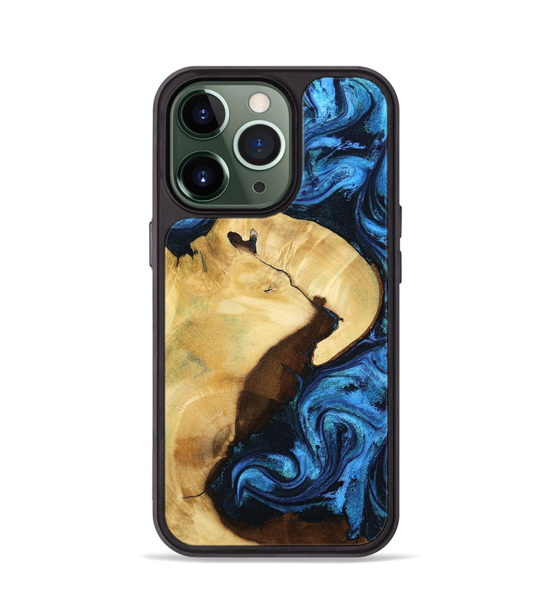 iPhone 13 Pro Wood Phone Case - Leda (Blue, 799001)