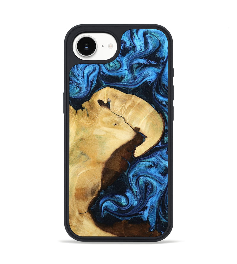 iPhone 16e Wood Phone Case - Leda (Blue, 799001)