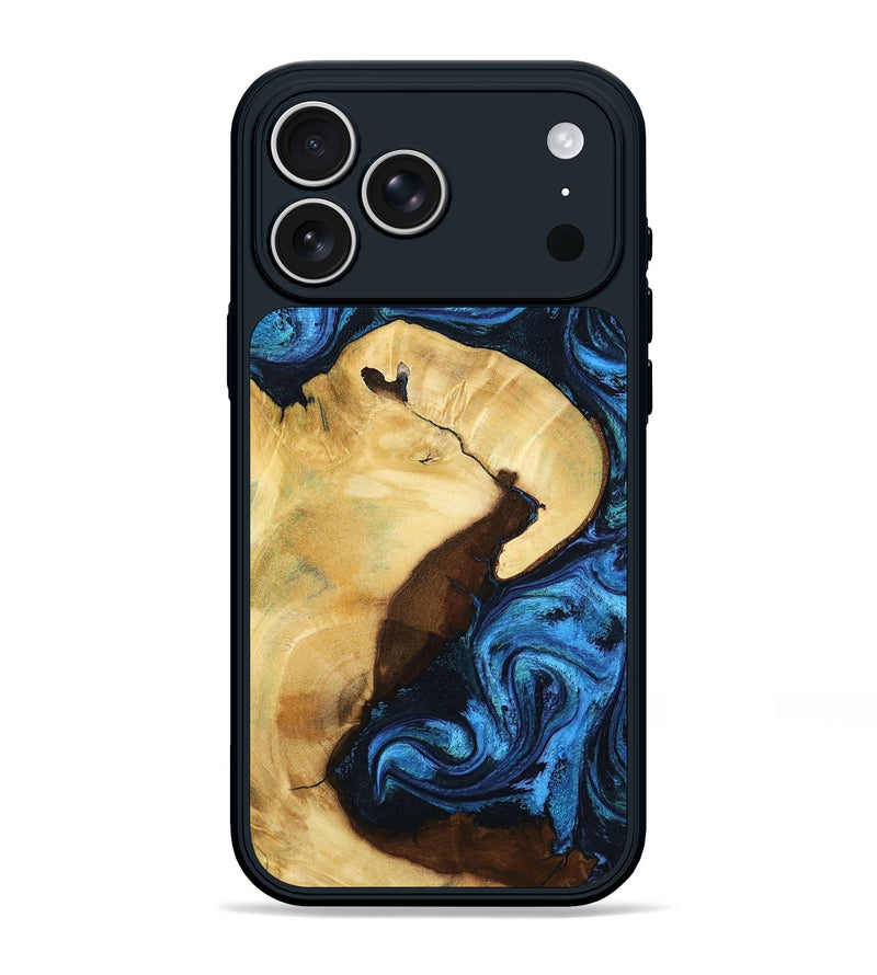 iPhone 17 Pro Max Wood Phone Case - Leda (Blue, 799001)