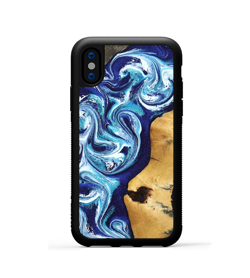 iPhone Xs Wood Phone Case - Jenna (Blue, 799002)