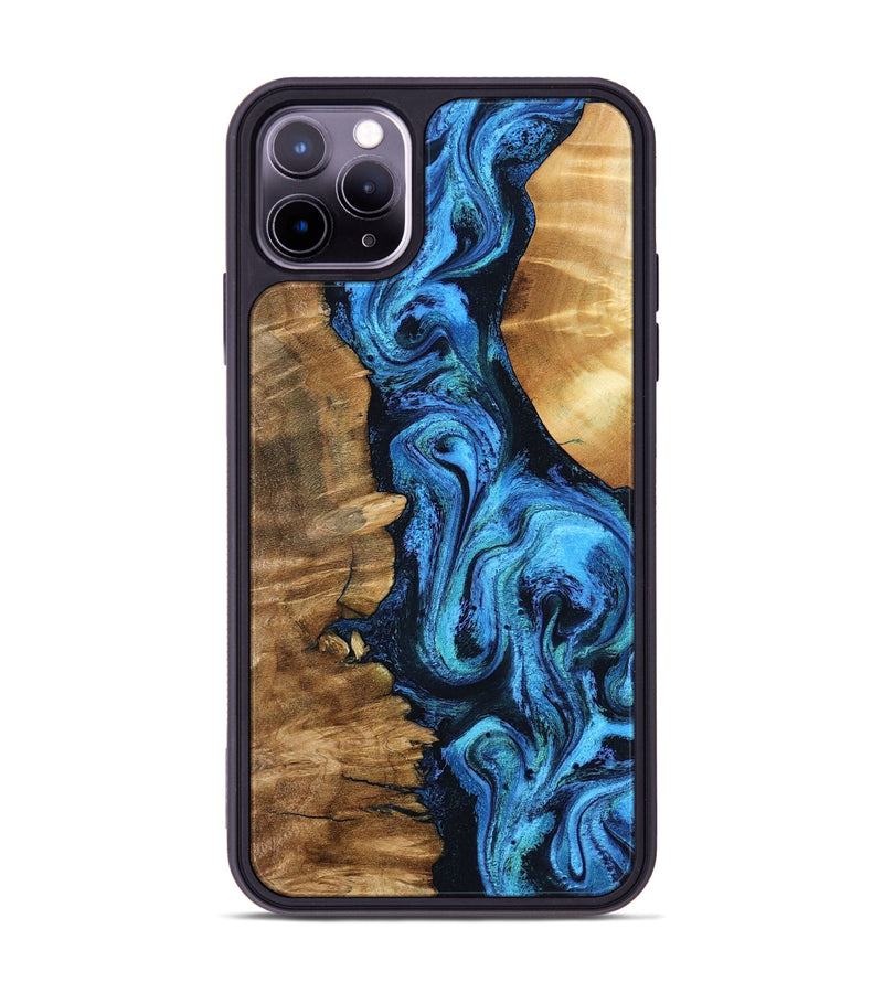 iPhone 11 Pro Max Wood Phone Case - Alondra (Blue, 799003)