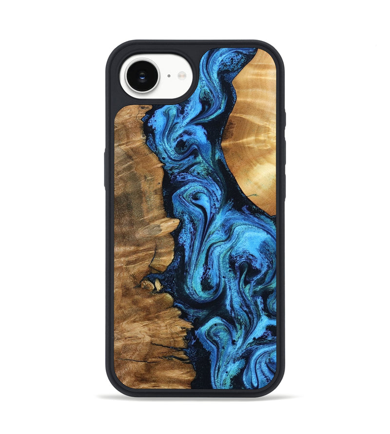 iPhone 16e Wood Phone Case - Alondra (Blue, 799003)