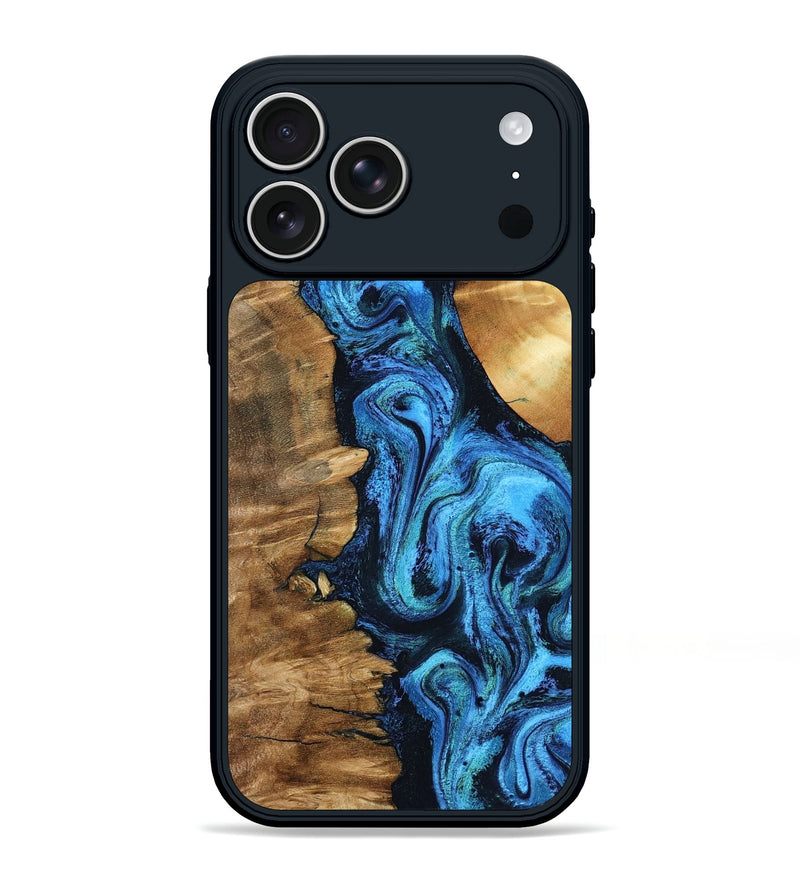 iPhone 17 Pro Max Wood Phone Case - Alondra (Blue, 799003)