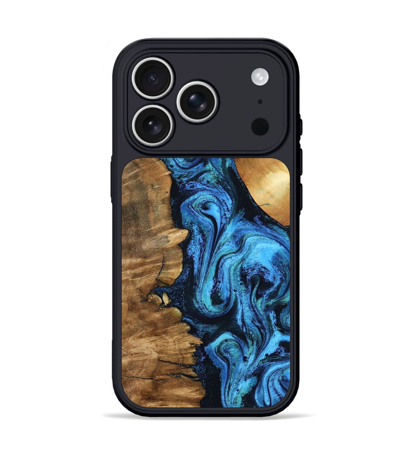 iPhone 17 Pro Wood Phone Case - Alondra (Blue, 799003)