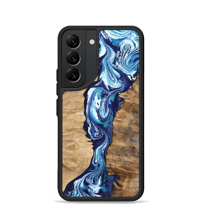 Galaxy S22 Wood Phone Case - Coretta (Blue, 799005)