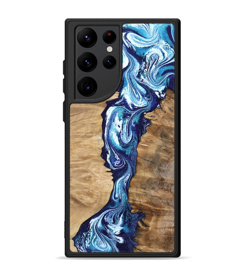 Galaxy S22 Ultra Wood Phone Case - Coretta (Blue, 799005)