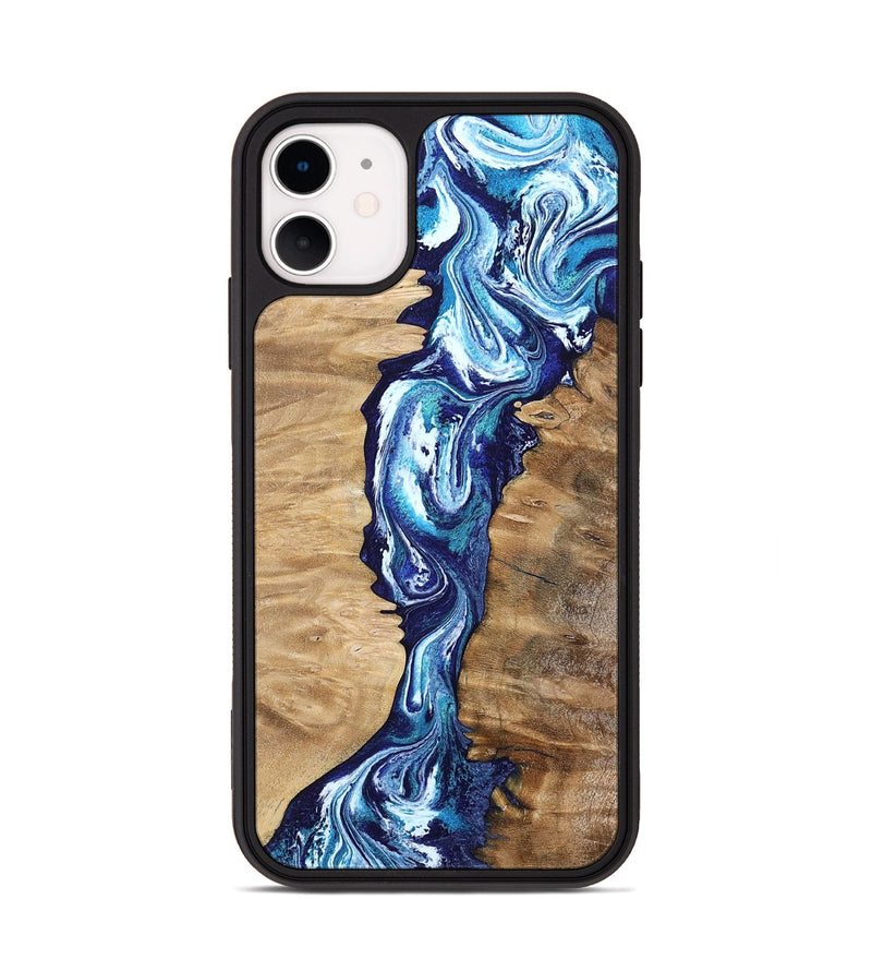 iPhone 11 Wood Phone Case - Coretta (Blue, 799005)