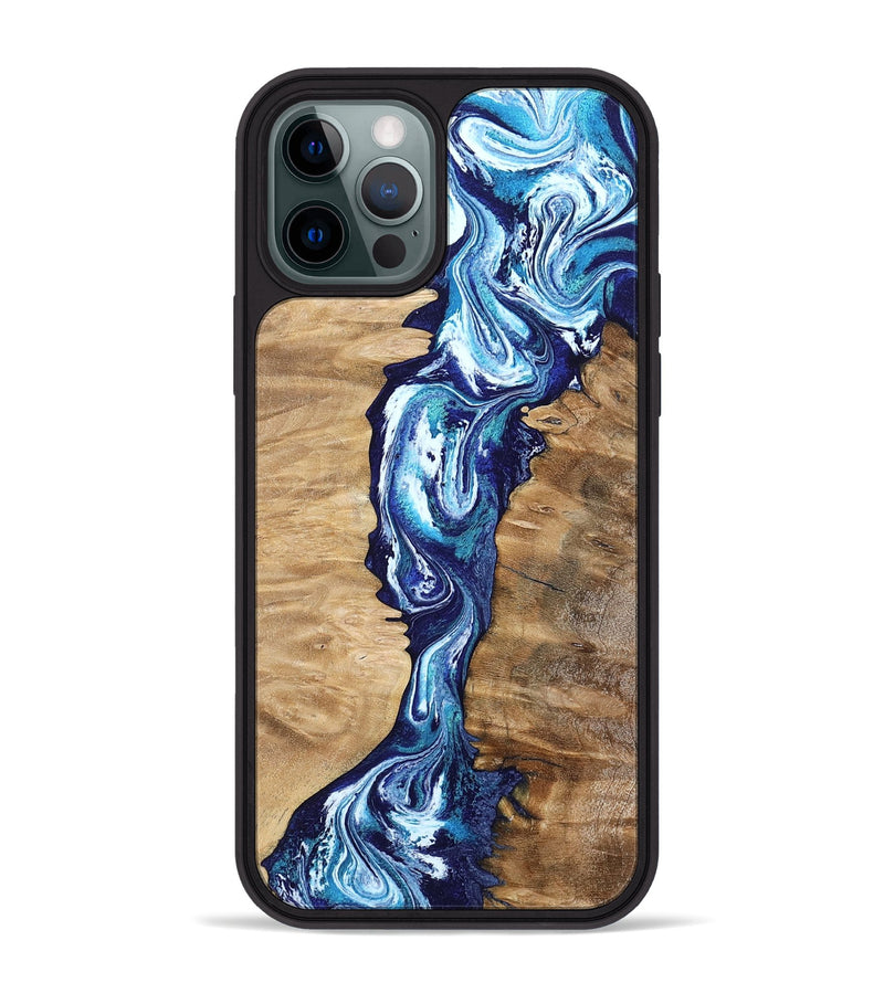 iPhone 12 Pro Max Wood Phone Case - Coretta (Blue, 799005)