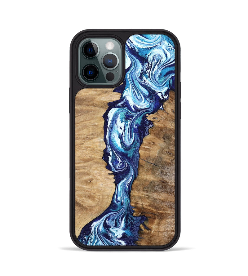 iPhone 12 Pro Wood Phone Case - Coretta (Blue, 799005)