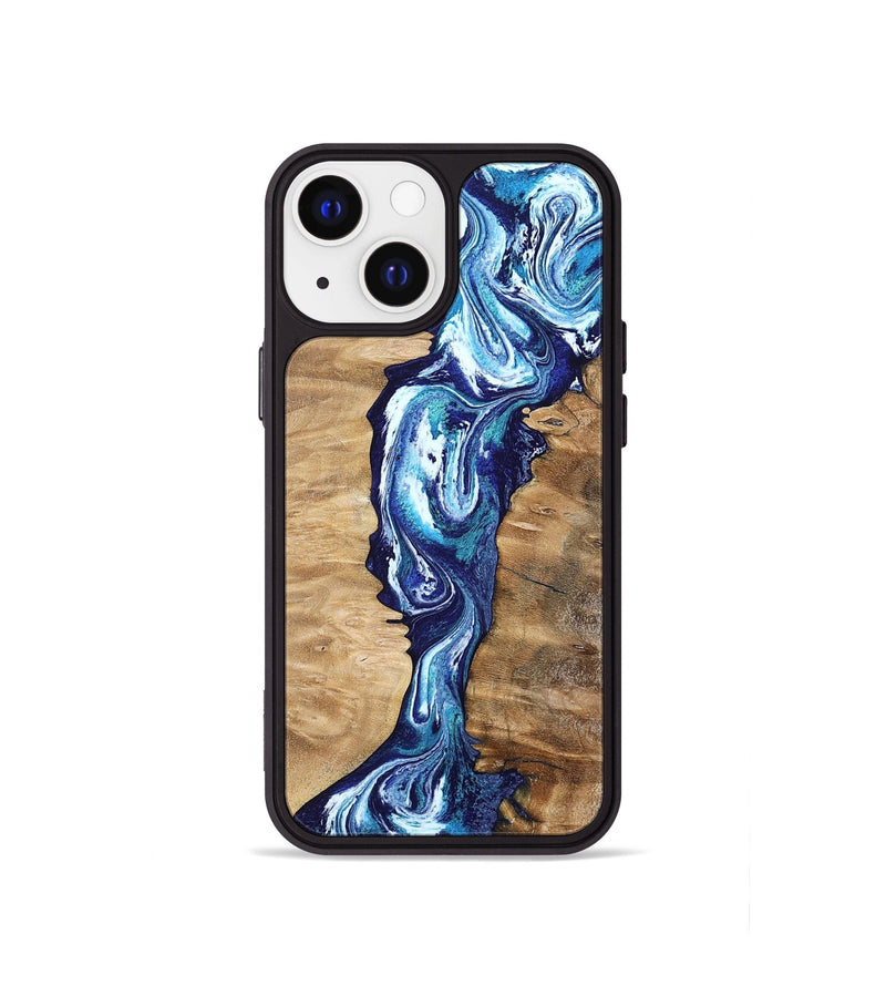 iPhone 13 mini Wood Phone Case - Coretta (Blue, 799005)