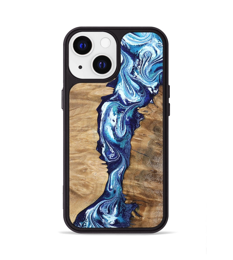 iPhone 13 Wood Phone Case - Coretta (Blue, 799005)
