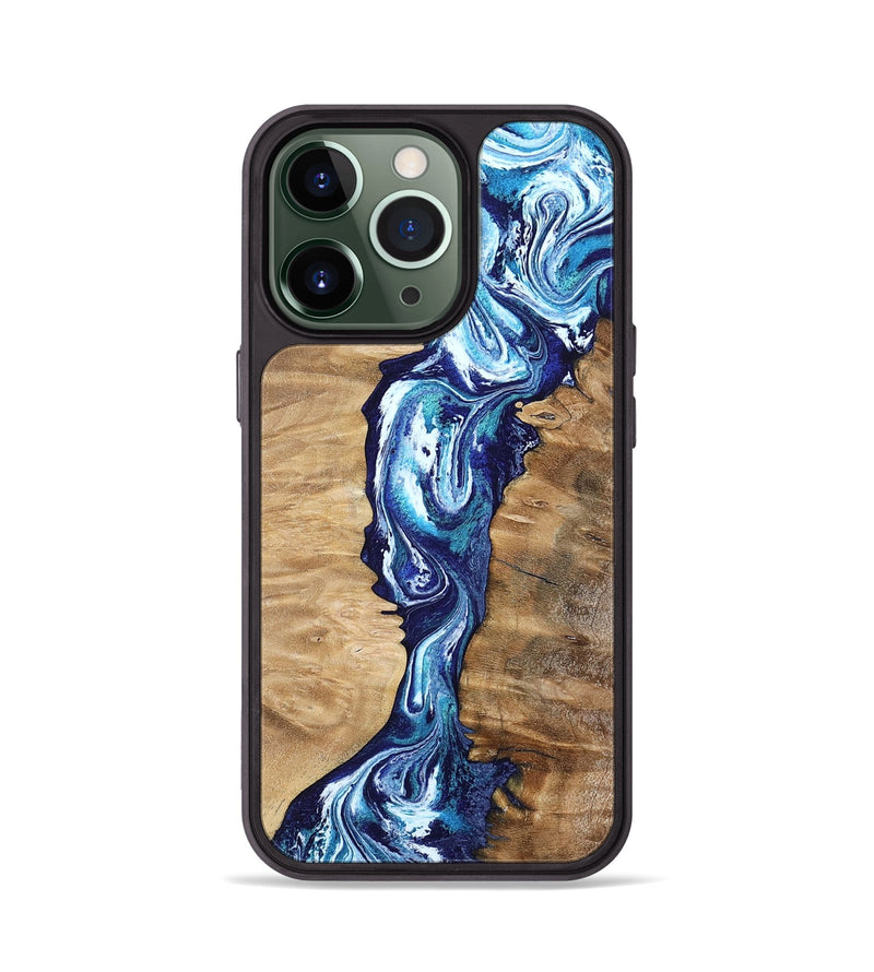 iPhone 13 Pro Wood Phone Case - Coretta (Blue, 799005)
