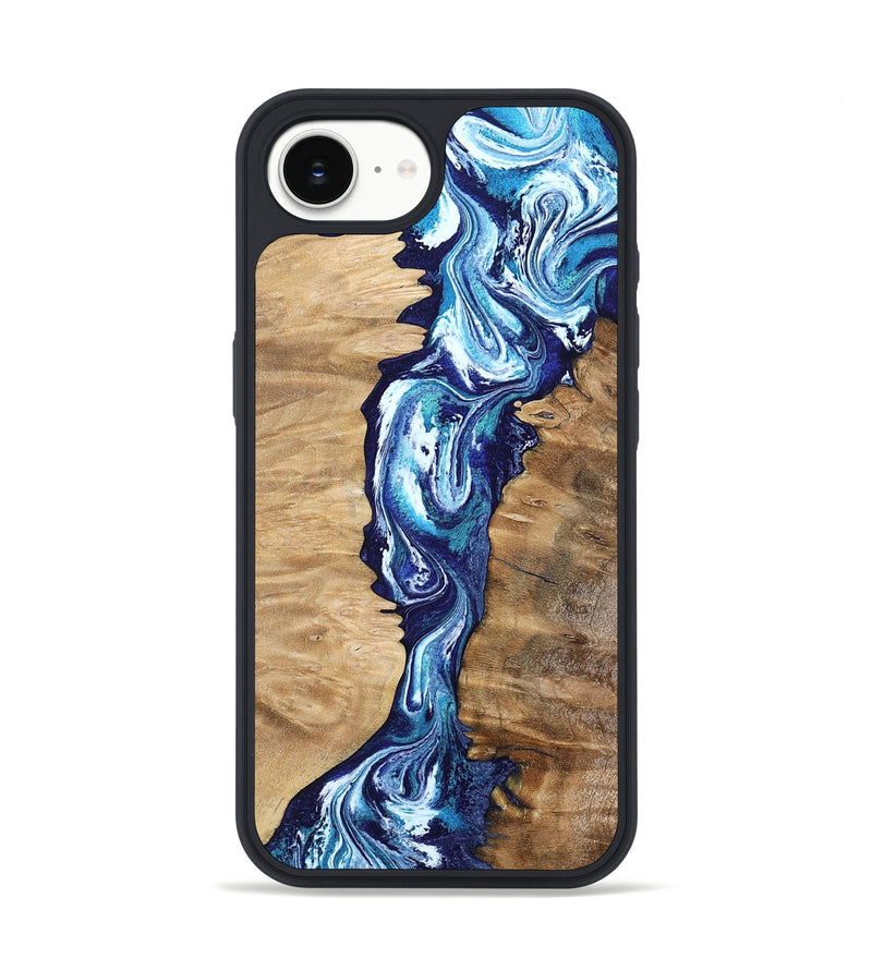 iPhone 16e Wood Phone Case - Coretta (Blue, 799005)