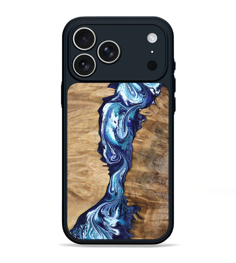 iPhone 17 Pro Max Wood Phone Case - Coretta (Blue, 799005)