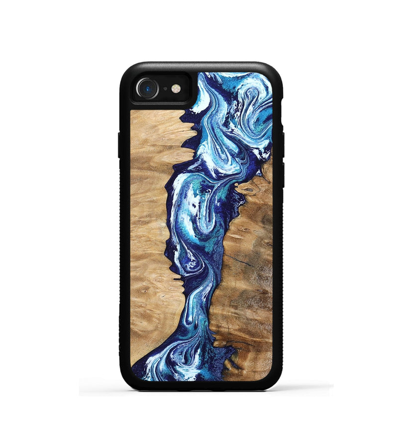 iPhone SE Wood Phone Case - Coretta (Blue, 799005)