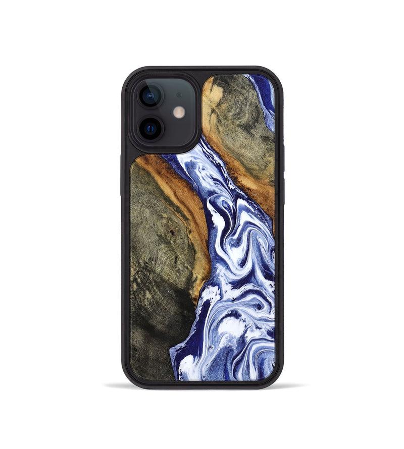 iPhone 12 mini Wood Phone Case - Jones (Blue, 799006)