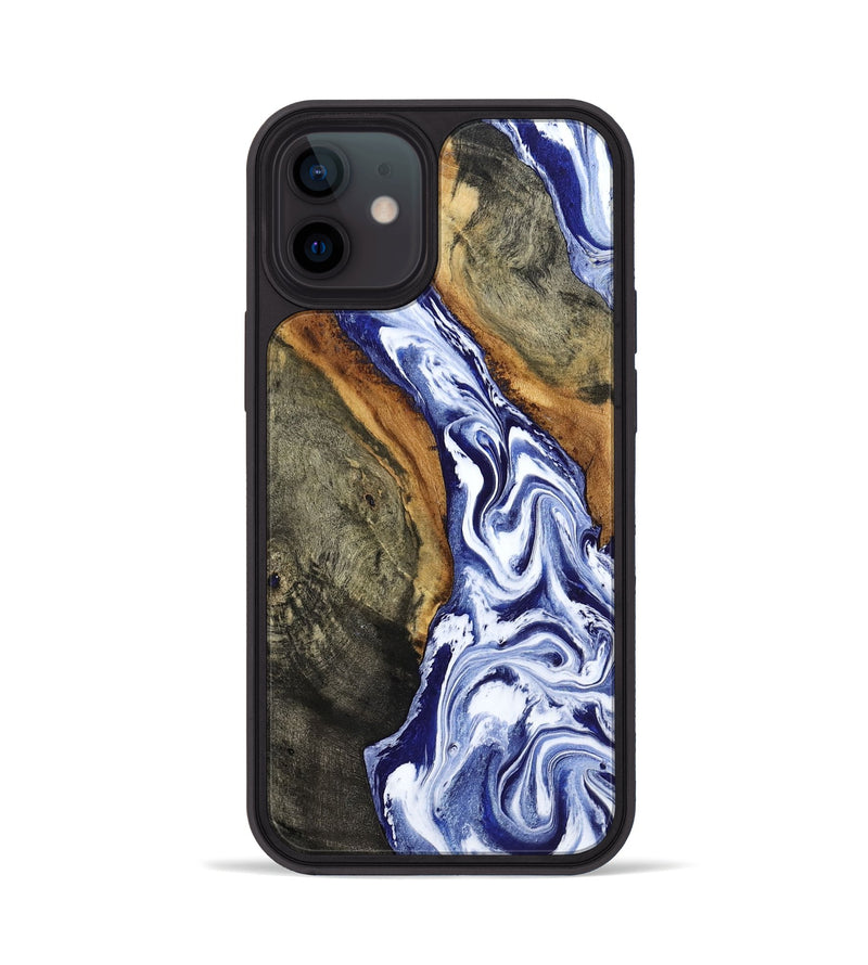 iPhone 12 Wood Phone Case - Jones (Blue, 799006)