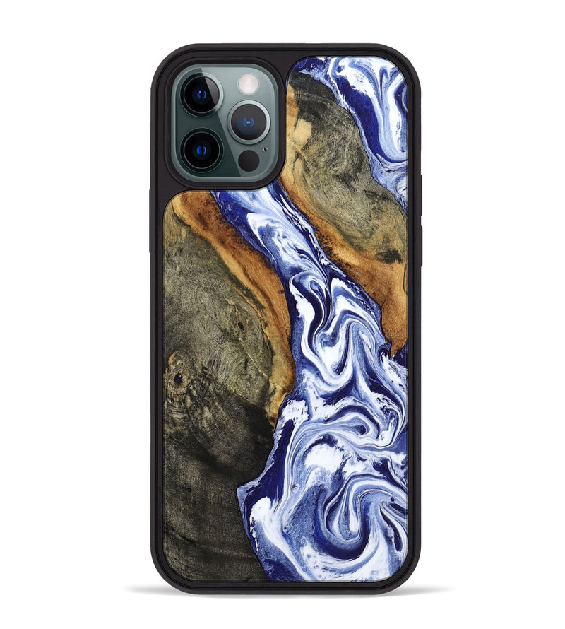 iPhone 12 Pro Max Wood Phone Case - Jones (Blue, 799006)
