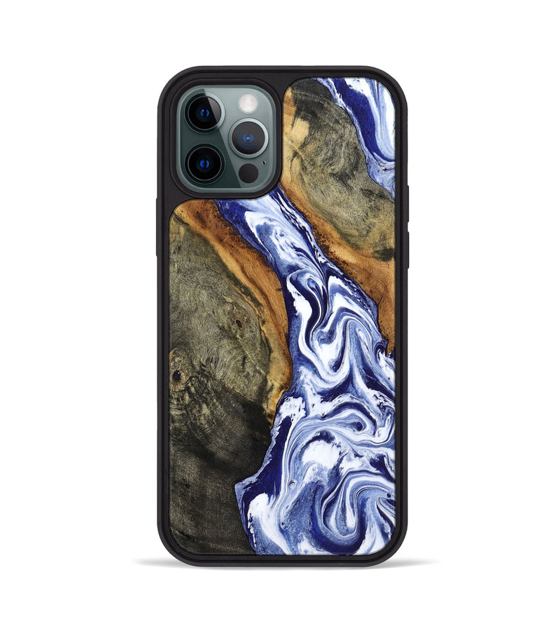 iPhone 12 Pro Wood Phone Case - Jones (Blue, 799006)