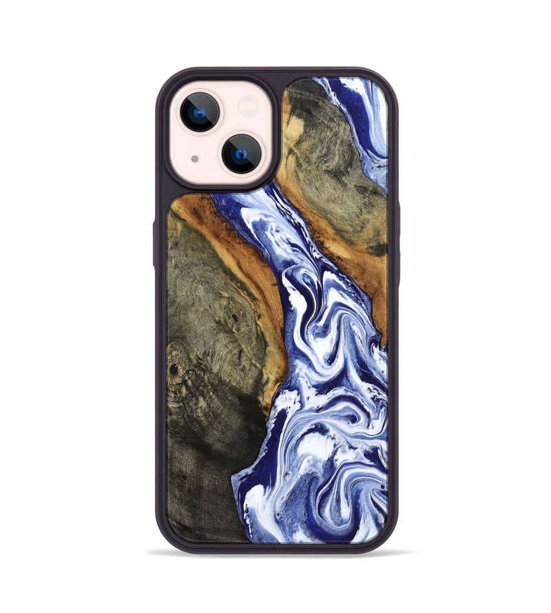iPhone 14 Wood Phone Case - Jones (Blue, 799006)