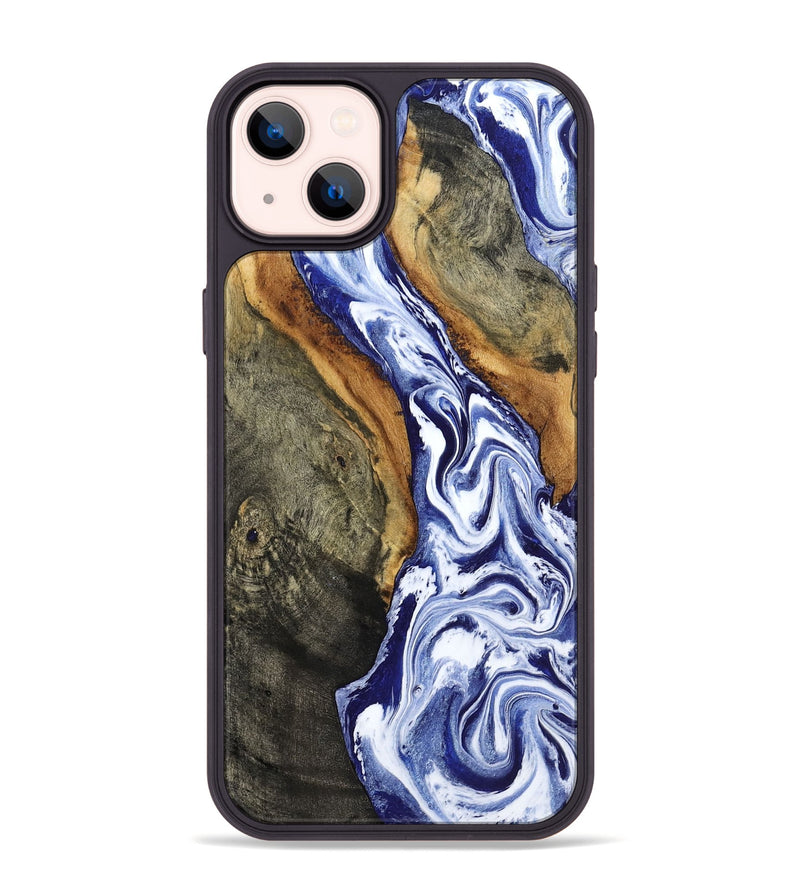 iPhone 14 Plus Wood Phone Case - Jones (Blue, 799006)