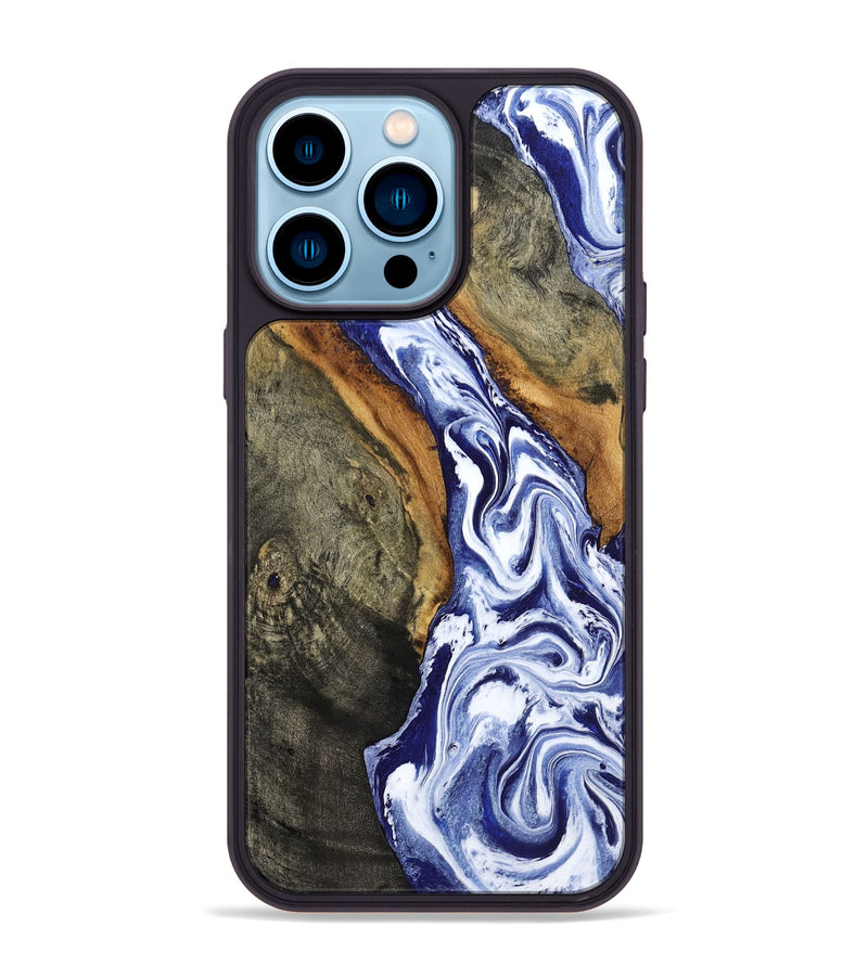 iPhone 14 Pro Max Wood Phone Case - Jones (Blue, 799006)