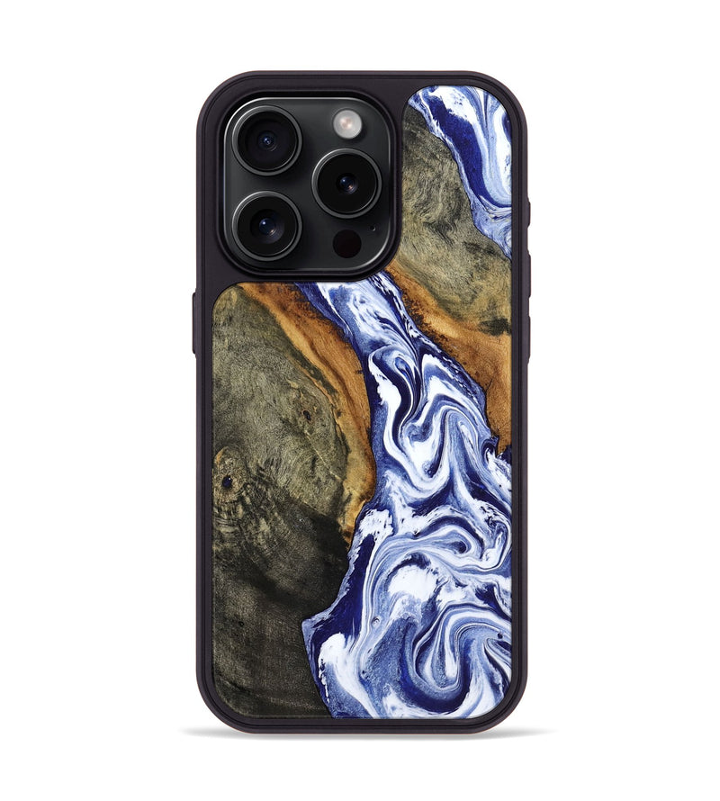 iPhone 15 Pro Wood Phone Case - Jones (Blue, 799006)