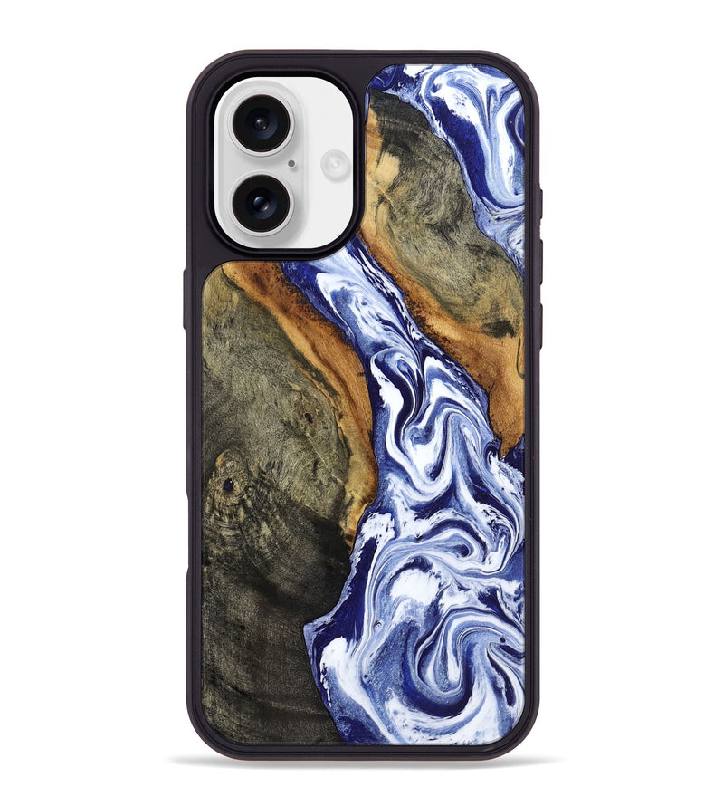 iPhone 16 Plus Wood Phone Case - Jones (Blue, 799006)