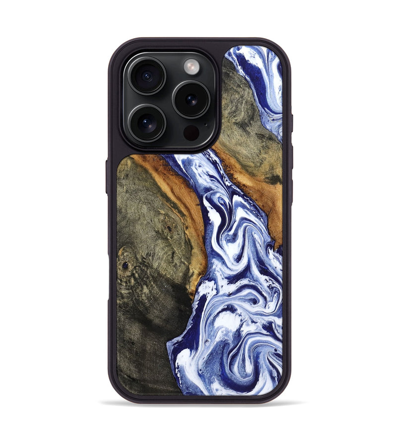 iPhone 16 Pro Wood Phone Case - Jones (Blue, 799006)