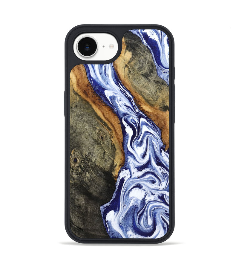 iPhone 16e Wood Phone Case - Jones (Blue, 799006)