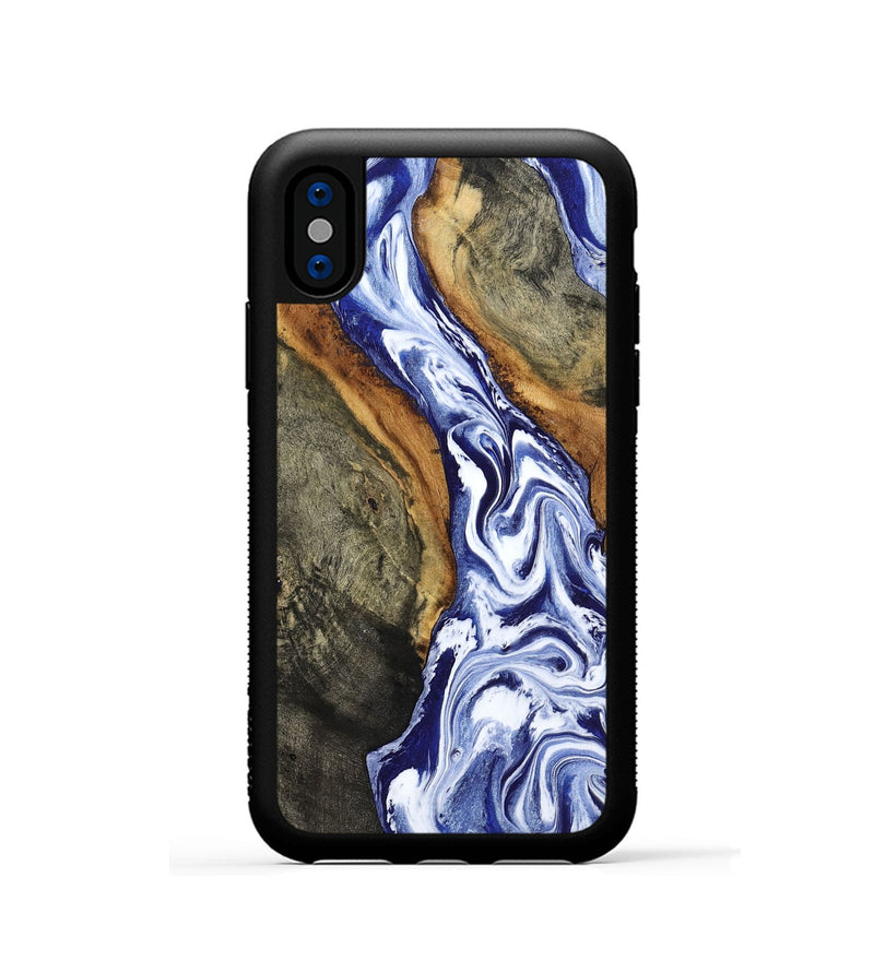 iPhone Xs Wood Phone Case - Jones (Blue, 799006)