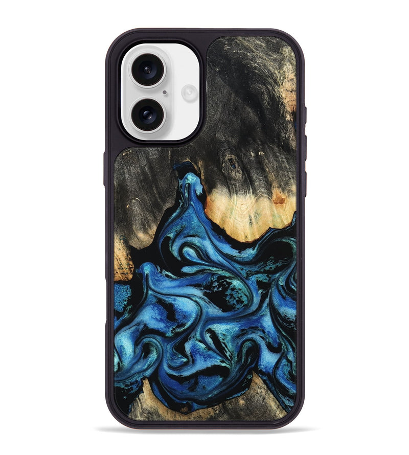 iPhone 16 Plus Wood Phone Case - Nikolai (Blue, 799007)