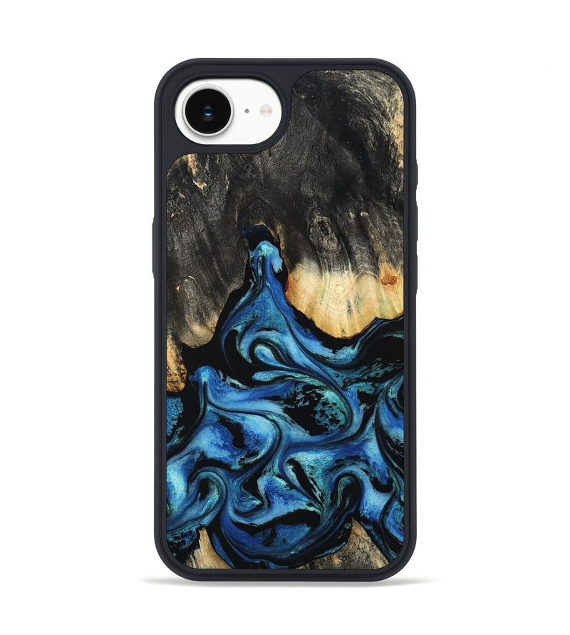 iPhone 16e Wood Phone Case - Nikolai (Blue, 799007)
