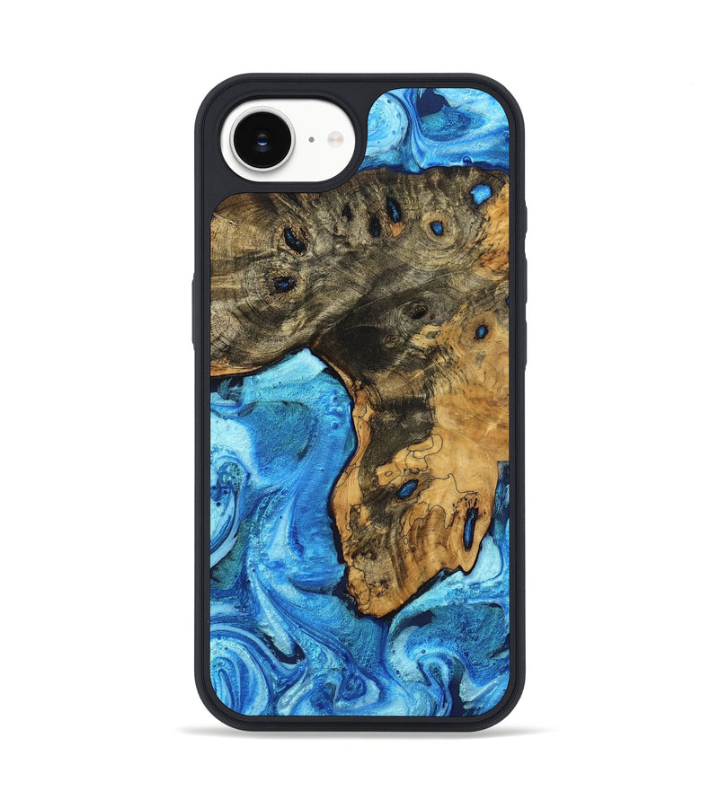 iPhone 16e Wood Phone Case - Elliana (Blue, 799008)