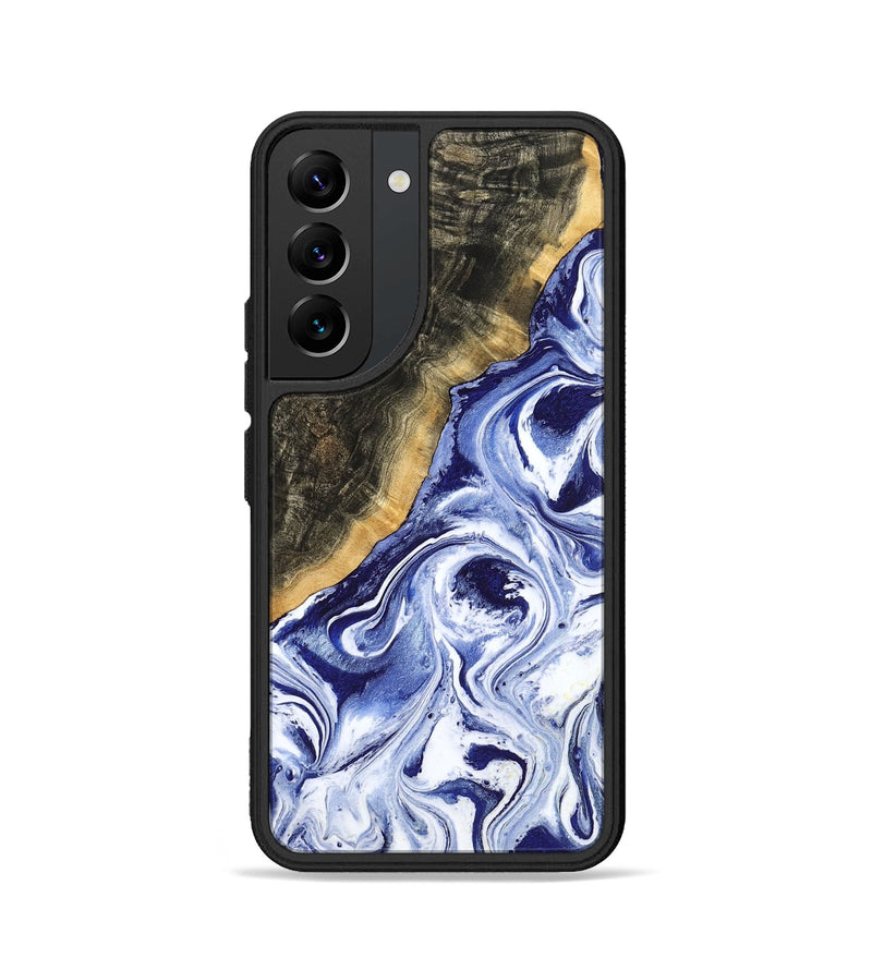 Galaxy S22 Wood Phone Case - Tiffani (Blue, 799009)
