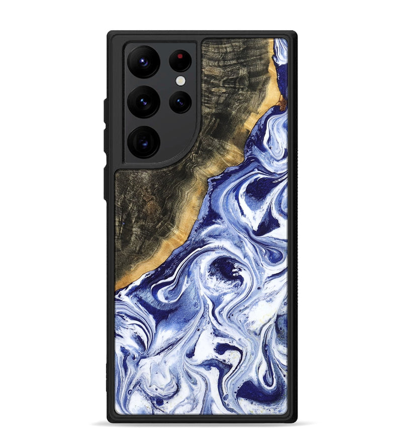 Galaxy S22 Ultra Wood Phone Case - Tiffani (Blue, 799009)