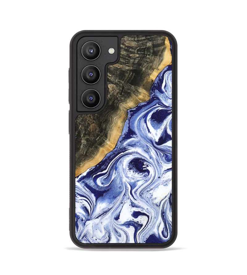 Galaxy S23 Wood Phone Case - Tiffani (Blue, 799009)