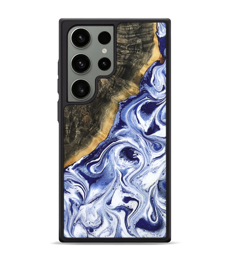 Galaxy S24 Ultra Wood Phone Case - Tiffani (Blue, 799009)
