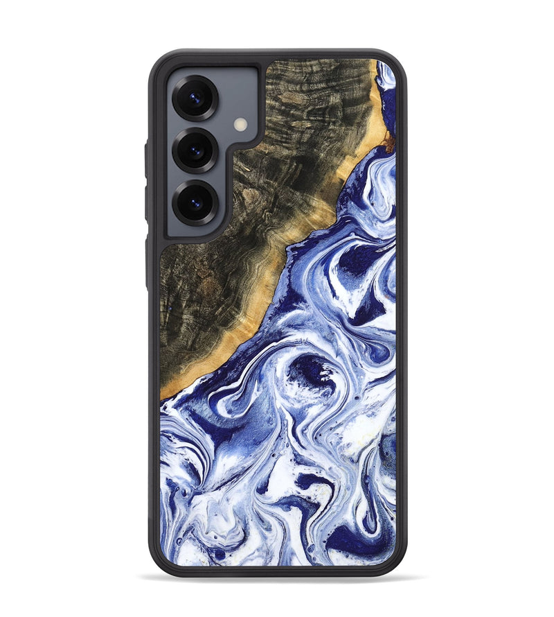 Galaxy S25 Plus Wood Phone Case - Tiffani (Blue, 799009)