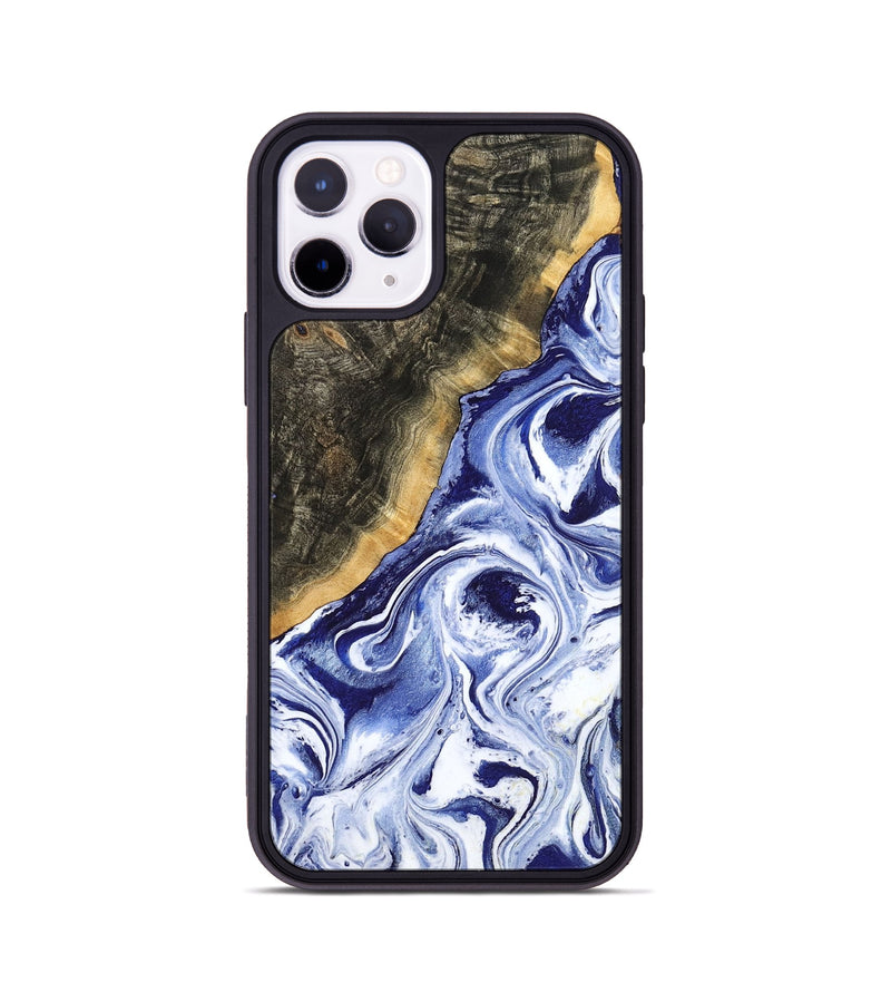 iPhone 11 Pro Wood Phone Case - Tiffani (Blue, 799009)