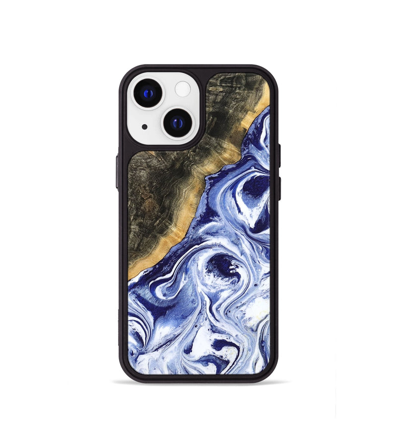 iPhone 13 mini Wood Phone Case - Tiffani (Blue, 799009)