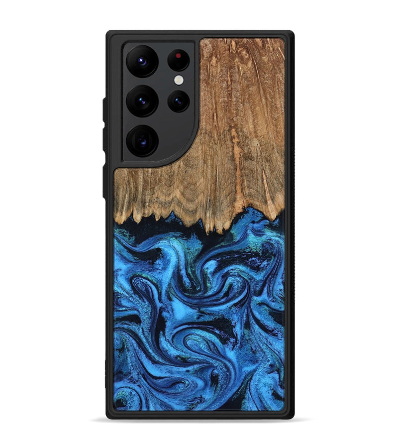 Galaxy S22 Ultra Wood Phone Case - Patrice (Blue, 799010)