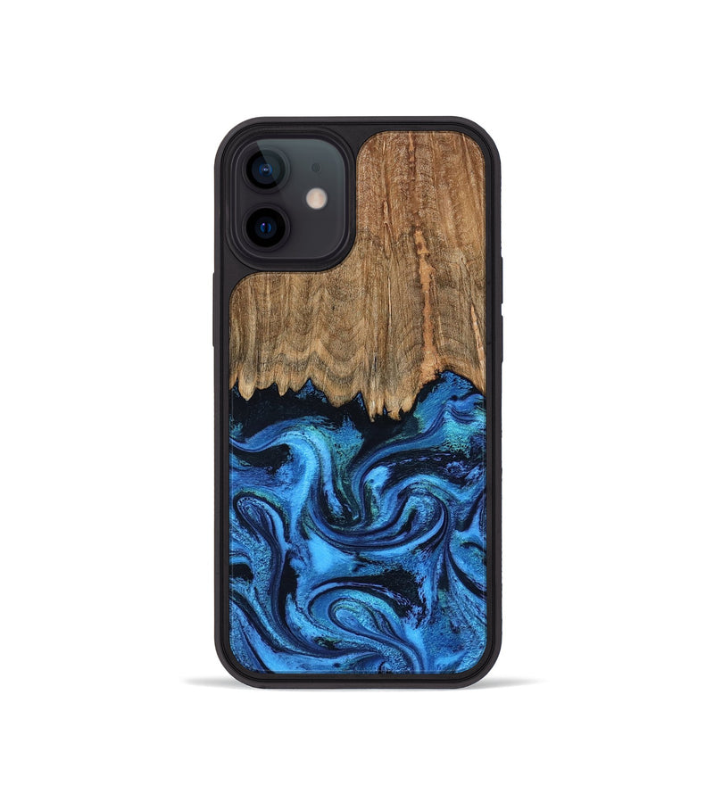 iPhone 12 mini Wood Phone Case - Patrice (Blue, 799010)
