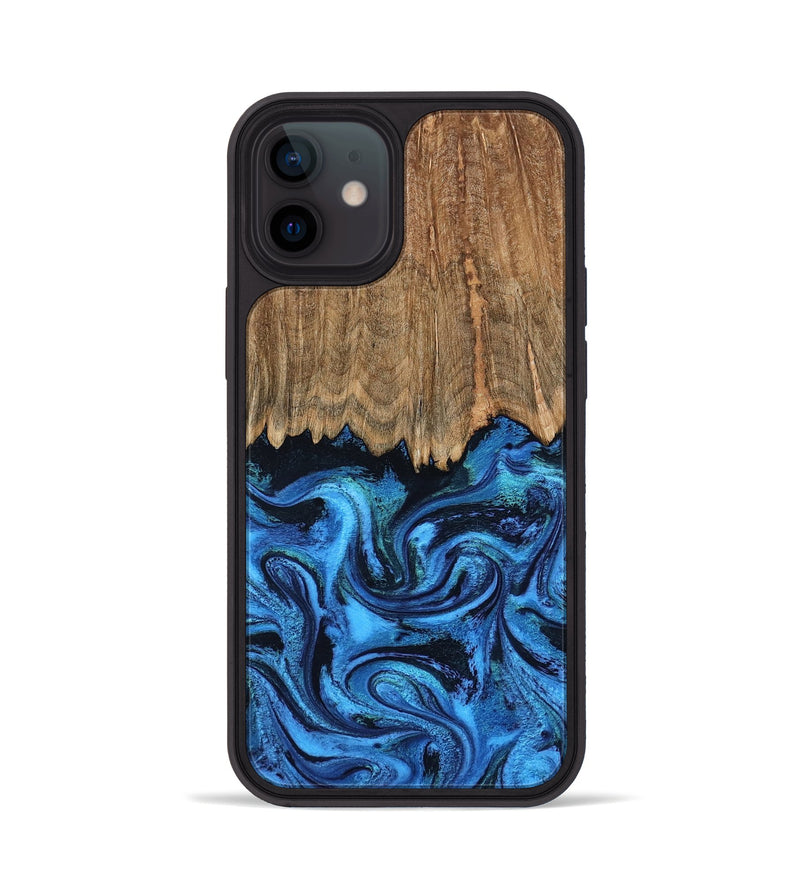 iPhone 12 Wood Phone Case - Patrice (Blue, 799010)