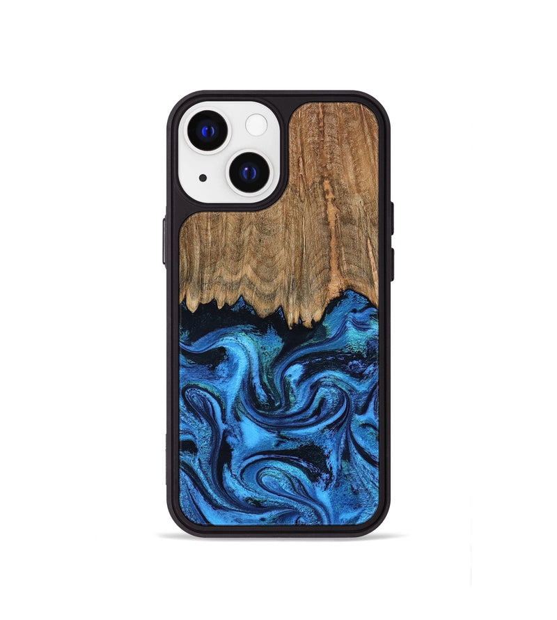 iPhone 13 mini Wood Phone Case - Patrice (Blue, 799010)